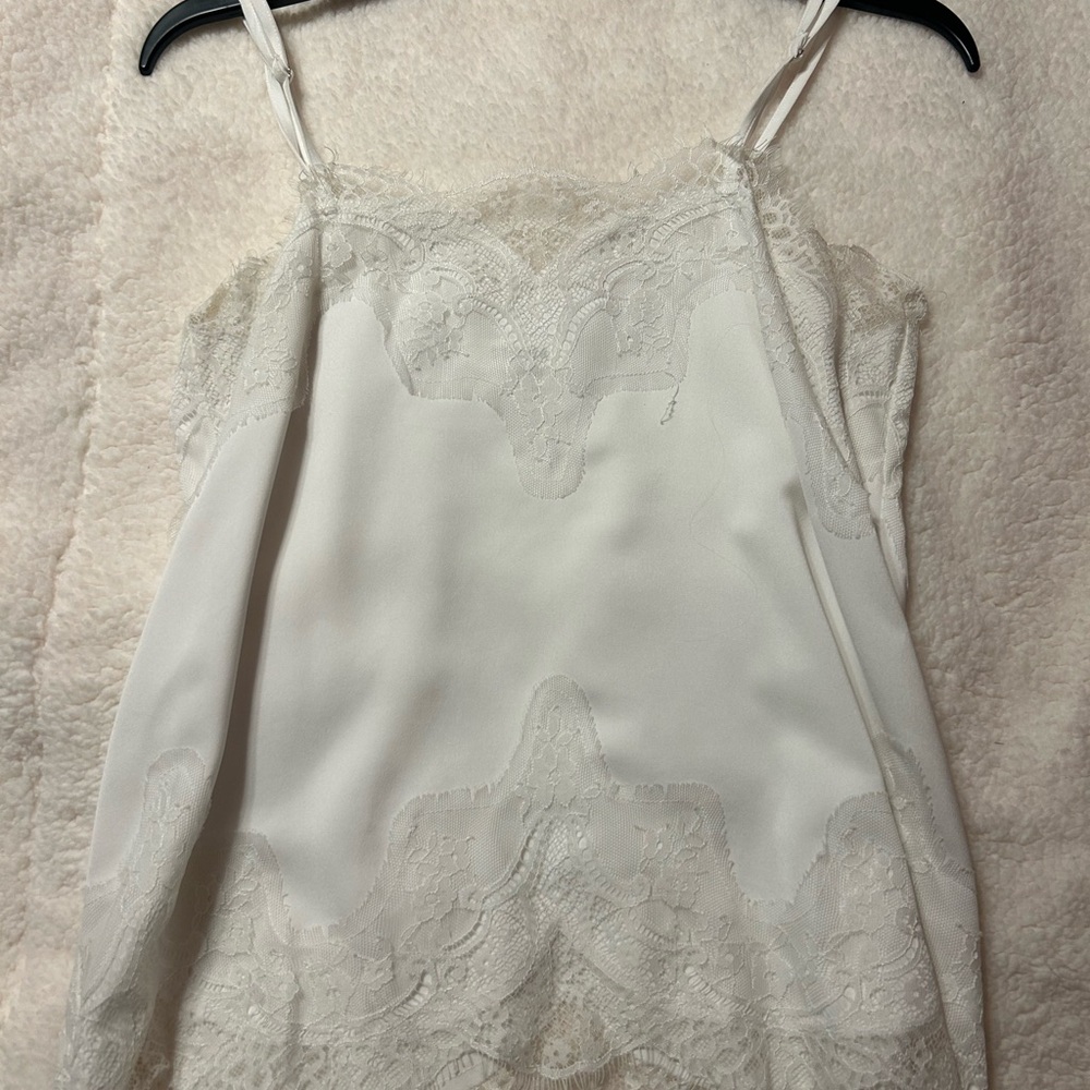 Storia White Lace Trim Camisole